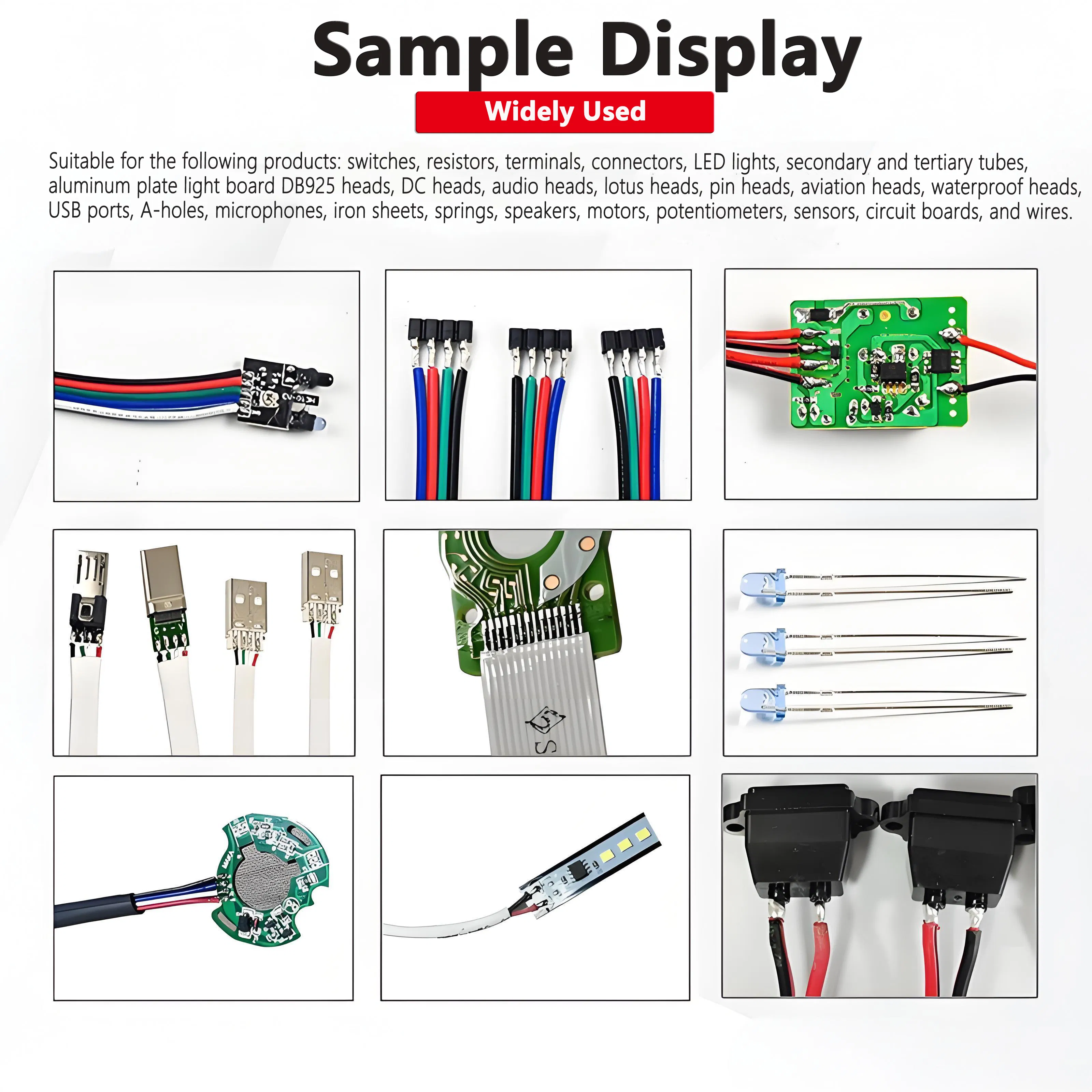 Aviation Connector Oblique Semi Automatic Soldering Machine PCB Wire Welding Finished Products USB Data Cable Soldering Machine