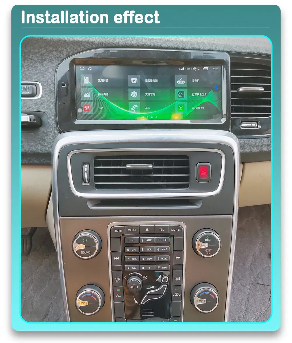 Witson Android 13 for Volvo S60 V60 2008-2019 Car Multimedia Stereo GPS Carplay Player Auto Radio Navigation WiFi Auto Radio Navigation