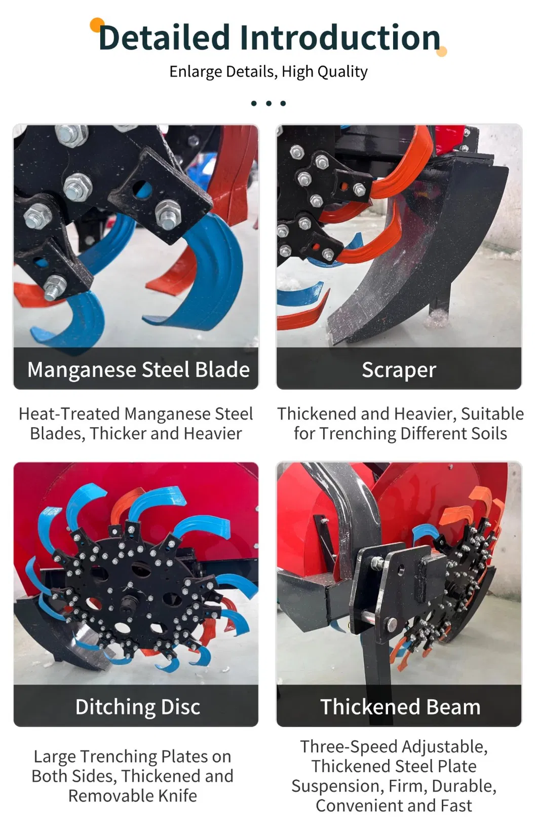 Ditch Digger Tractor Rear Farm Trencher