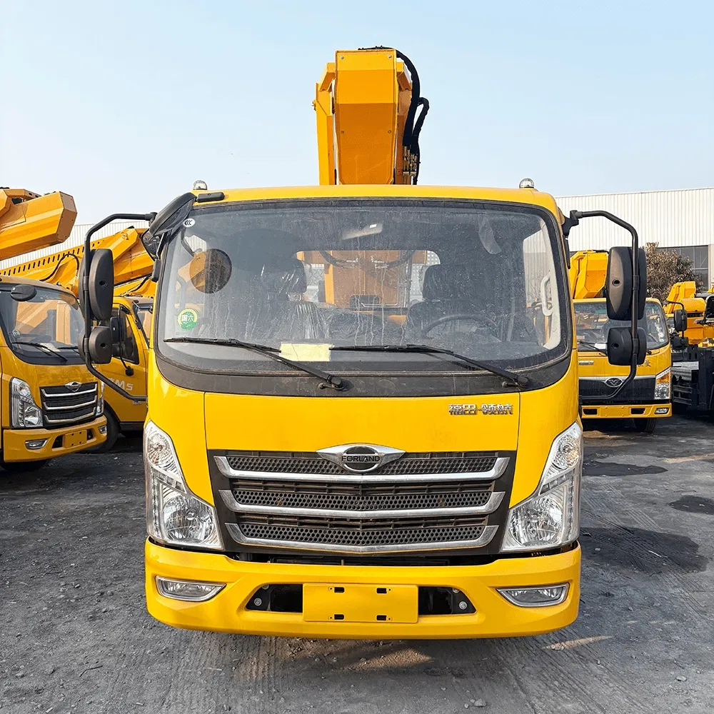 All Weather Aerial Work Platform Truck with Enclosed Cabin and Heating System for Cold Climate Operations