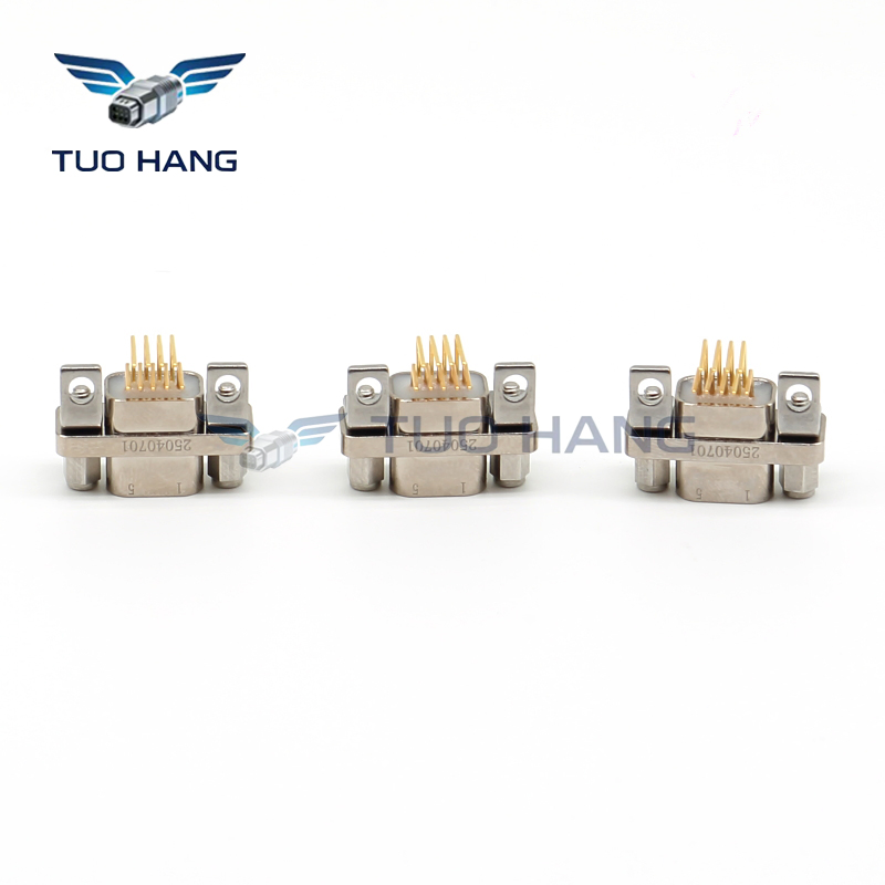 Space-Saving J30j-9zkwp7-J Rectangular Connector 9 Pole Micro-D 90 Degree Header Designed for Mdm Series Replacement in Flight Control Avionics