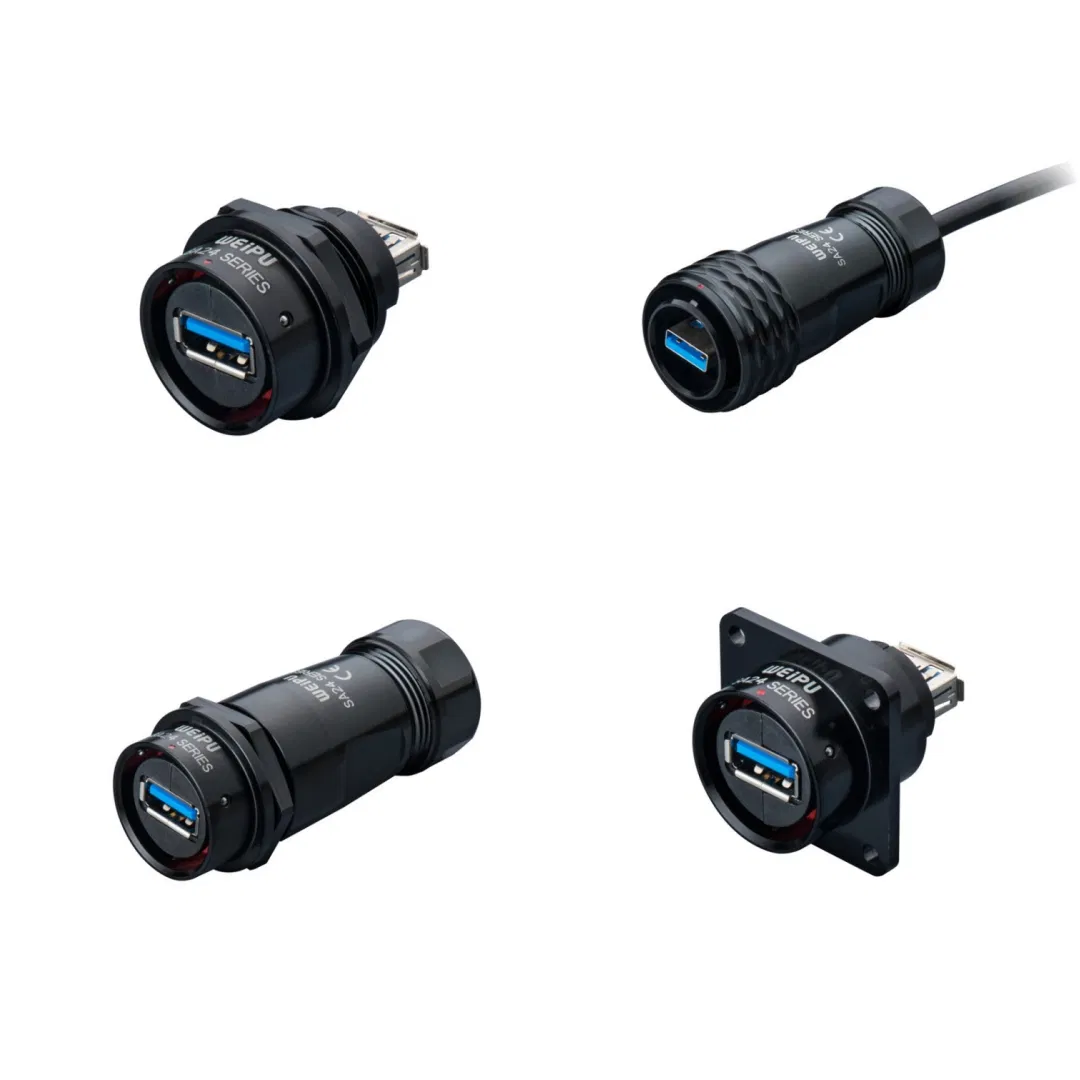 Weipu SA24 USB3.0 Data Plug Socket Cable Waterproof Electrical Aviation Connector