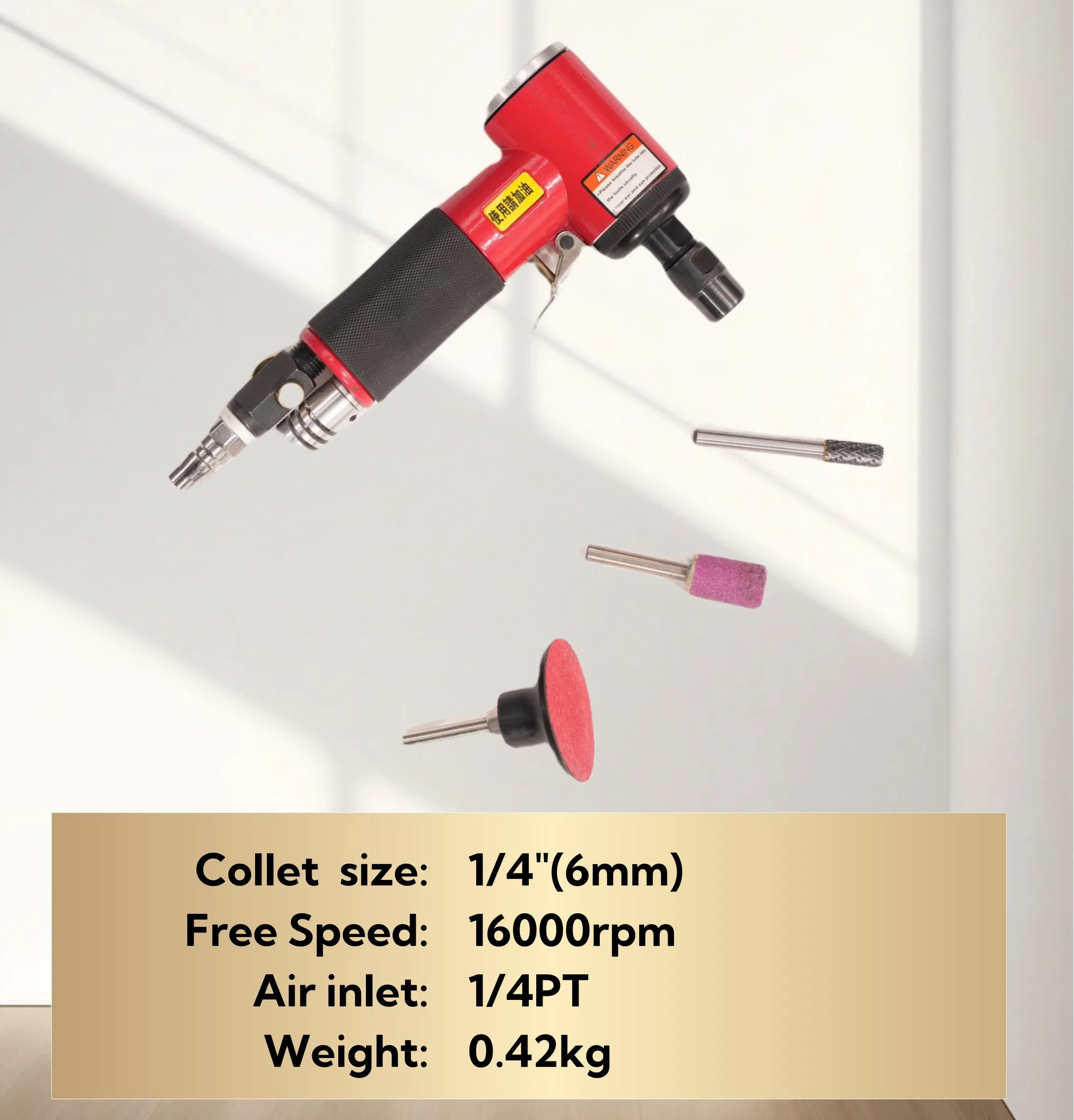 High Quality 16000rpm Free Speed Pneumatic Power Tool Air Angle Grinder