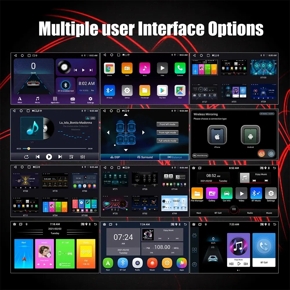 7 9 10 Inch Double DIN Car Stereo 2 DIN Android Car Radio Touch Screen Android Auto Carplay Audio Car DVD Player Navigation GPS