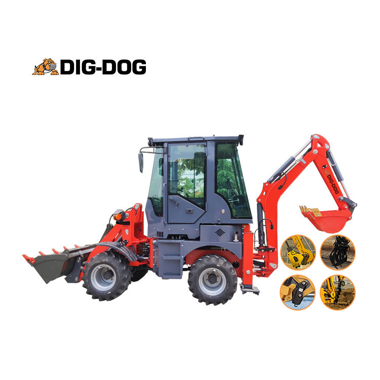 Mini Tractor with Loader and Backhoe for Ditching Farm Land