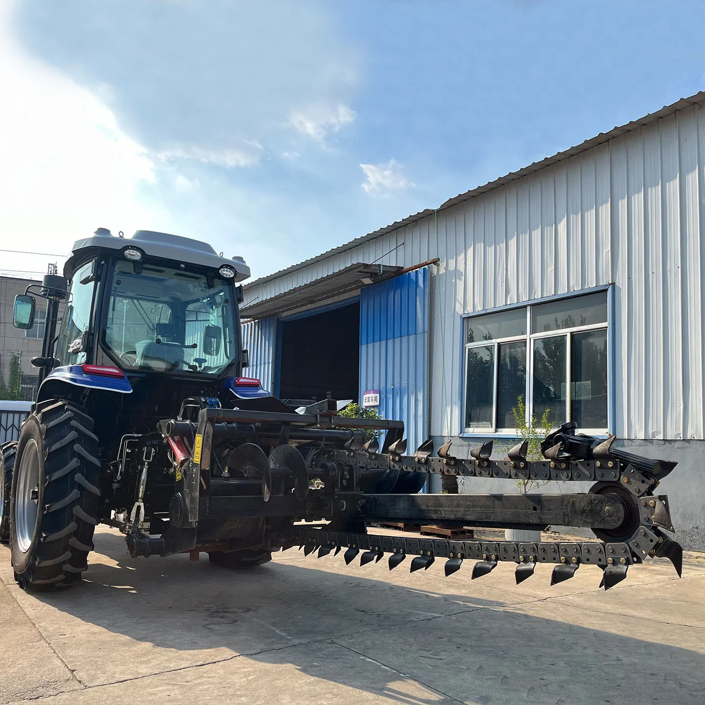 High Quality Tractor Mounted Double Shovel Ditching Machine Farmland Ditching Machine Chain Ditching Machine Manufacturer Price