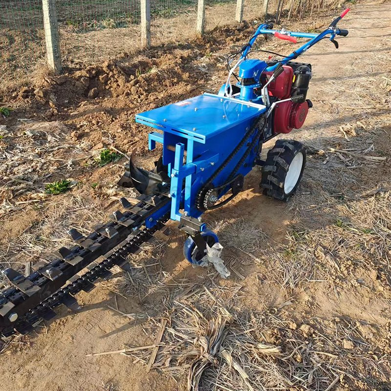 Mini Hand-Held Chain Ditching Machine Single Chain Tractor Trencher