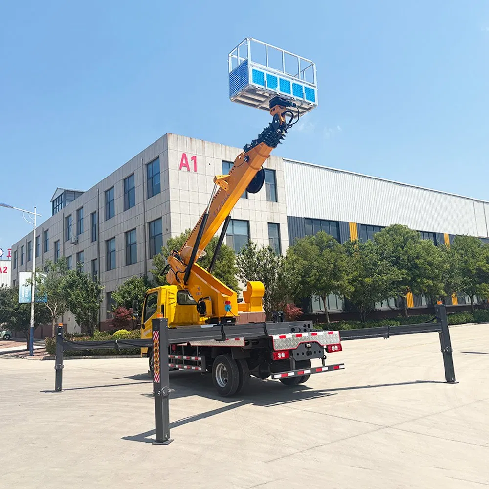 All Weather Aerial Work Platform Truck Enclosed Cabin Heating System Cold Climate Operation