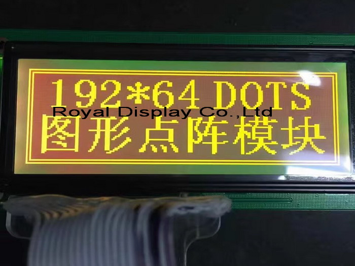 192*64 Graphic LCD Module Big Size Stn Pin Connector with Backlight At0107 At0108 Industrial Display