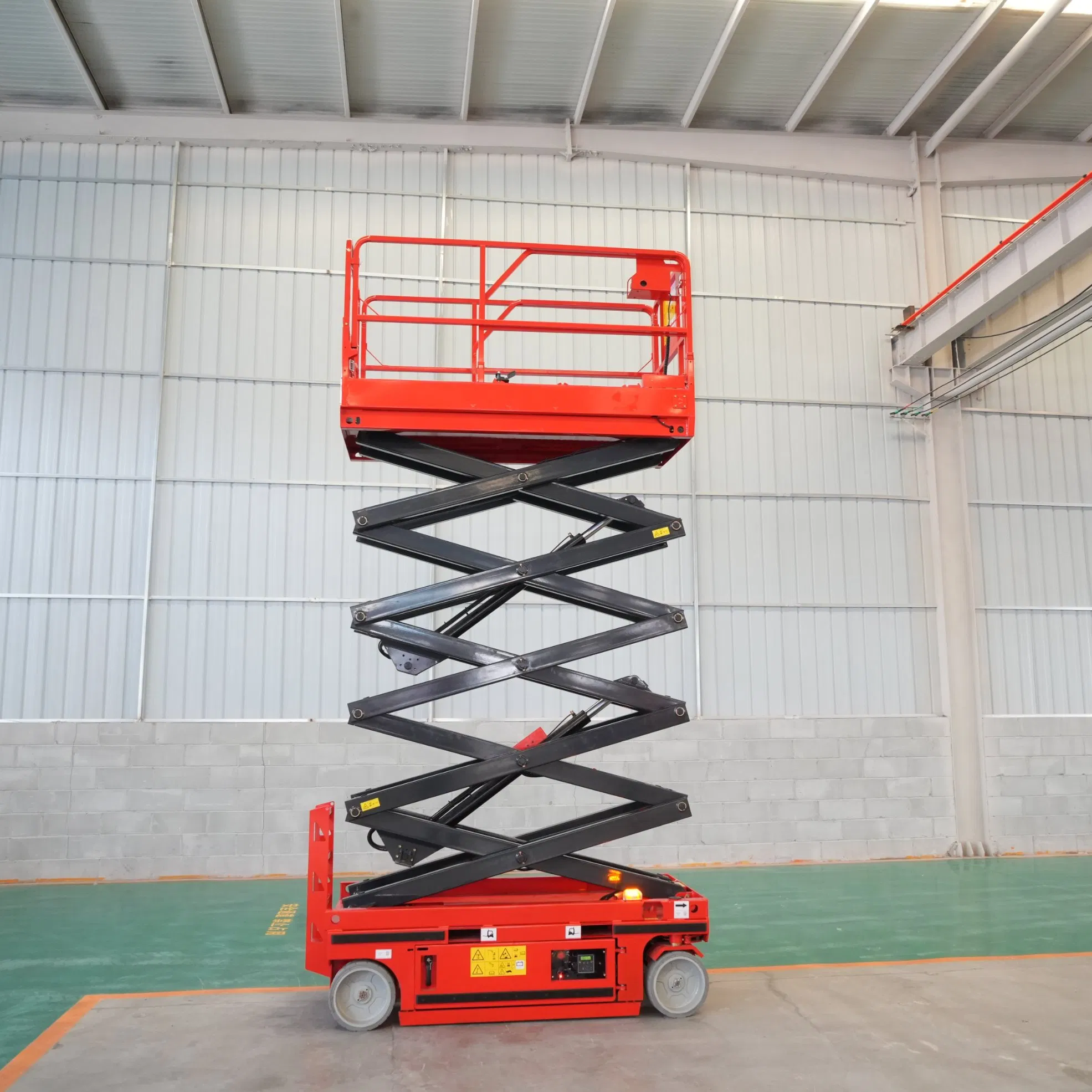 CE Certified Self Moving Scissor Lift for Aircraft Hangar Maintenance