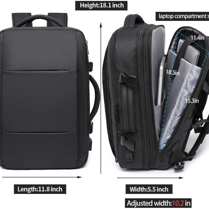 Adventure Ready Travel Backpack Flight Approved to Carry Backpack for International Travel Bag Waterproof Laptop Backpack with Multiple Compartments