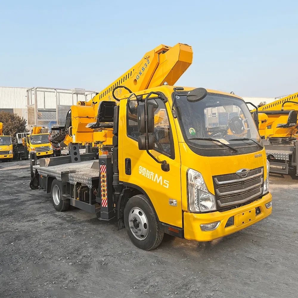 All Weather Aerial Work Platform Truck with Enclosed Cabin and Heating System for Cold Climate Operations