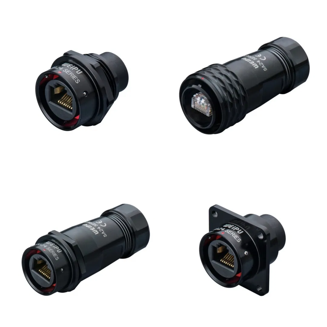 Weipu SA24 RJ45 Aviation Plug Ethernet Network Signal Data Electrical Cable Connector