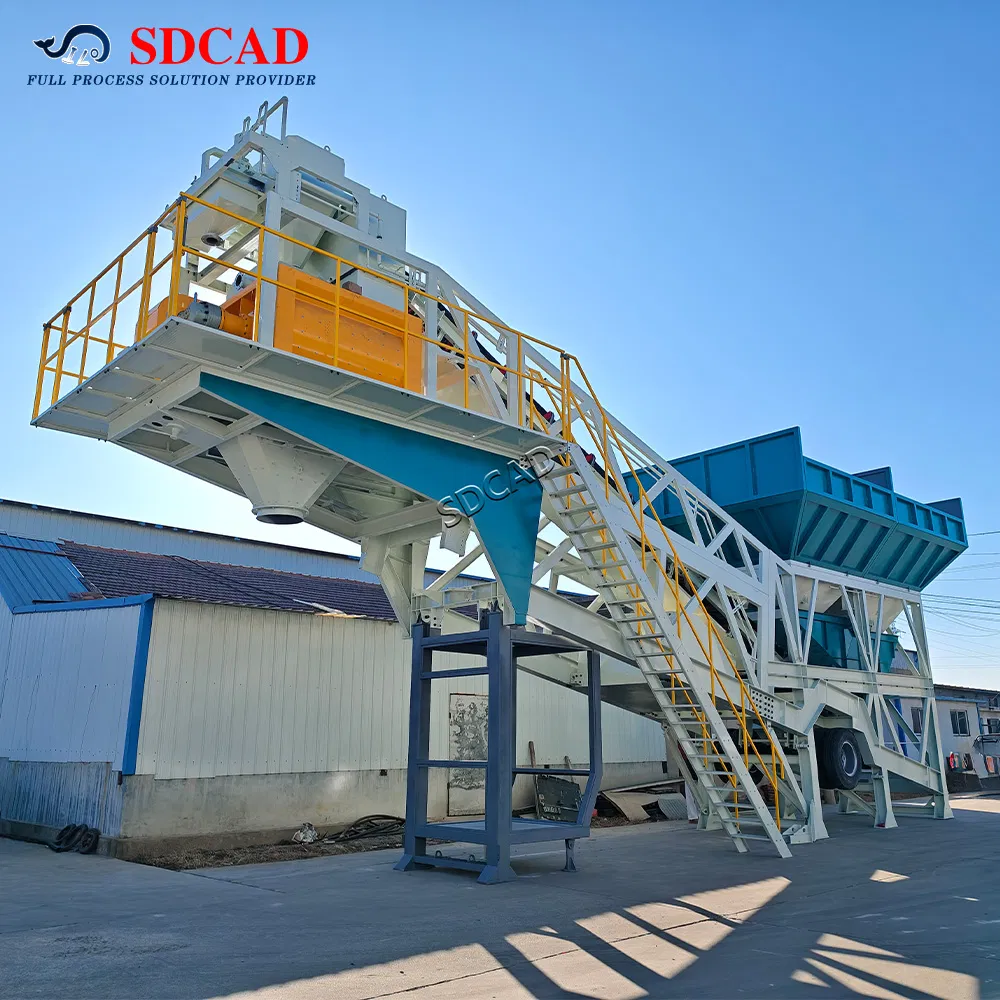 90m3/H High Capacity Batching Plant Integrated Steam Heating System -40°C Workable Stock in Factory