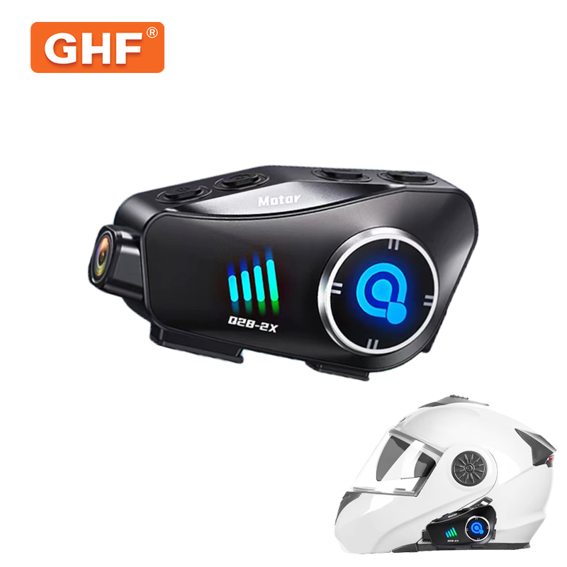 Integrated Motorcycle Headset Waterproof HD Camera Headset for Bluetooth GPS Wireless Driving Recorder Helmet for Bluetooth