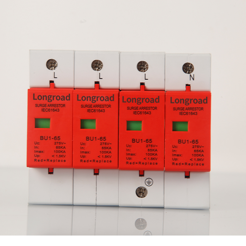 275V/385V 65/100ka Tns Type 2 4p Circuit Power Supply System Surge Protector SPD
