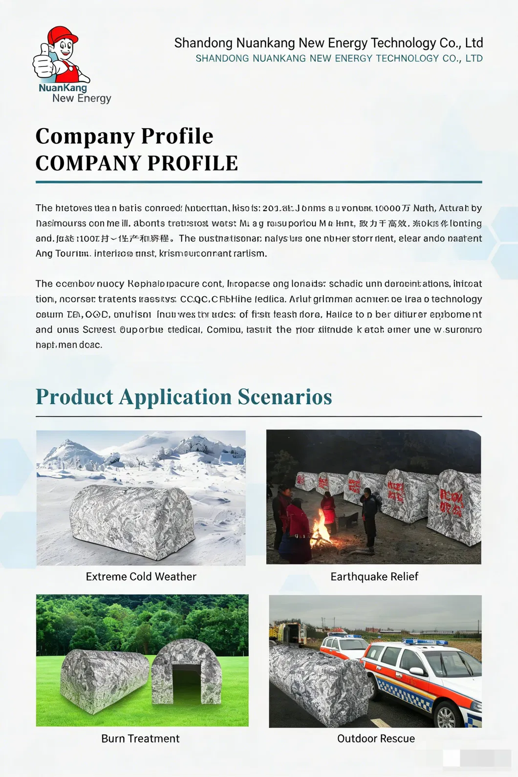 Graphene Heating Tent Side View