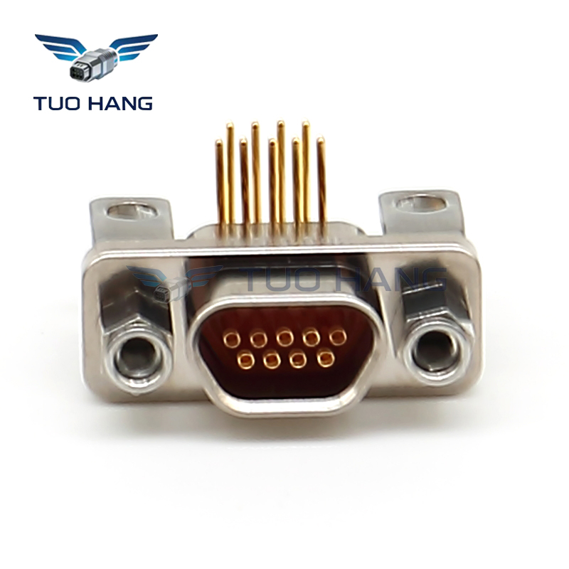 Space-Saving J30j-9zkwp7-J Rectangular Connector 9 Pole Micro-D 90 Degree Header Designed for Mdm Series Replacement in Flight Control Avionics