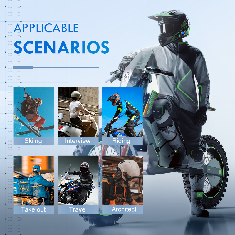 Integrated Motorcycle Headset Waterproof HD Camera Headset for Bluetooth GPS Wireless Driving Recorder Helmet for Bluetooth