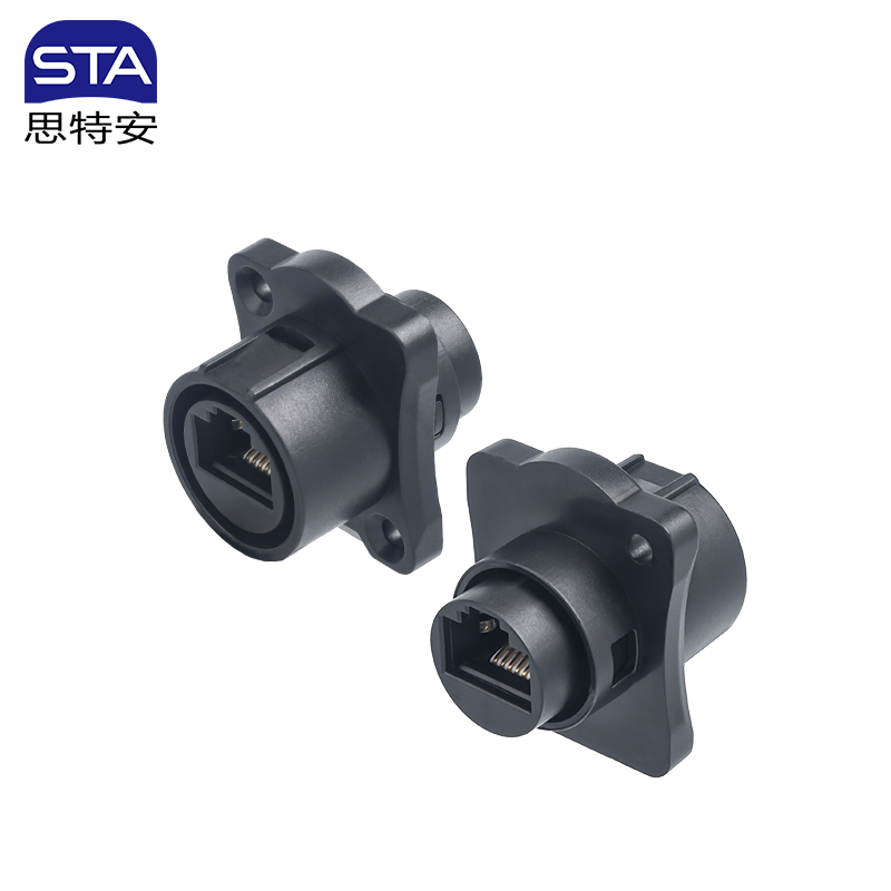 Waterproof Lp20 RJ45 Cat5 CAT6 Signal Aviation Plug Connector Male Female Panel Mount Ethernet Data Cable Socket