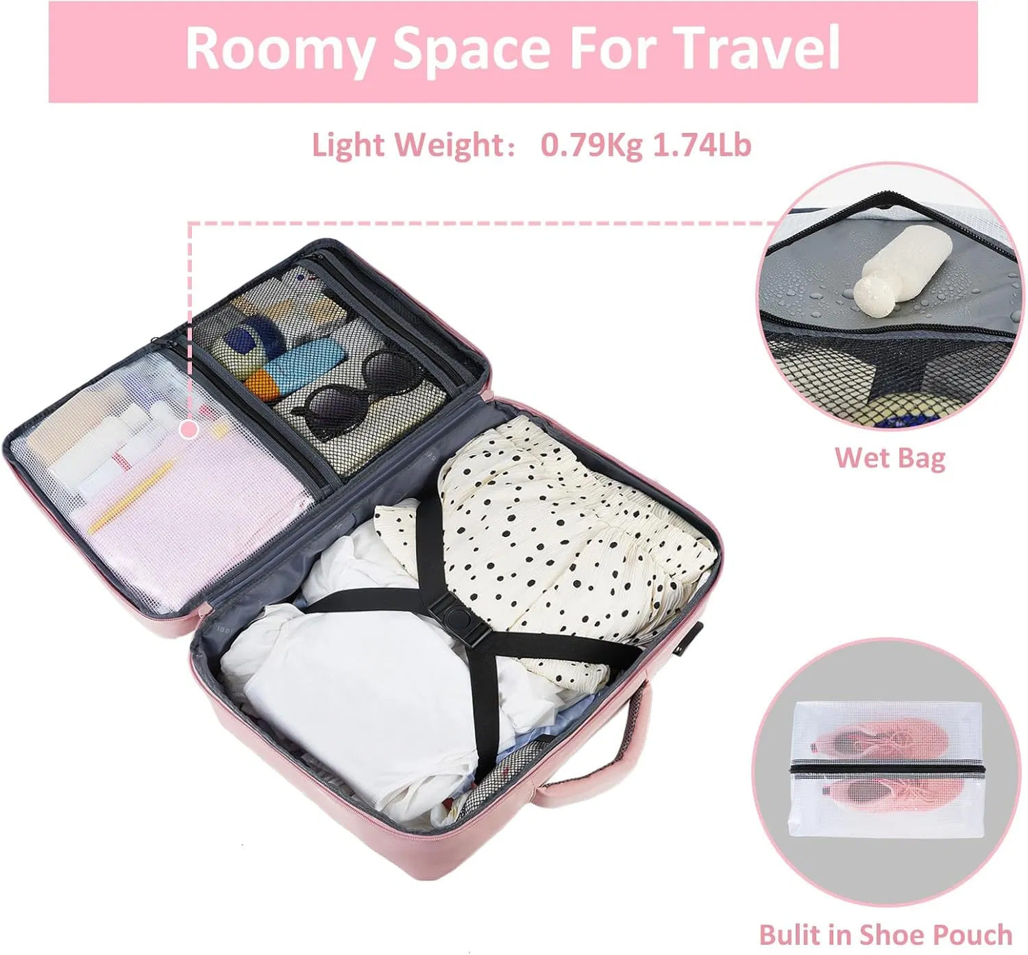 Travel Backpack USB Charging Shoe Pouch Laptop Flight Nurse Bag Casual Daypack