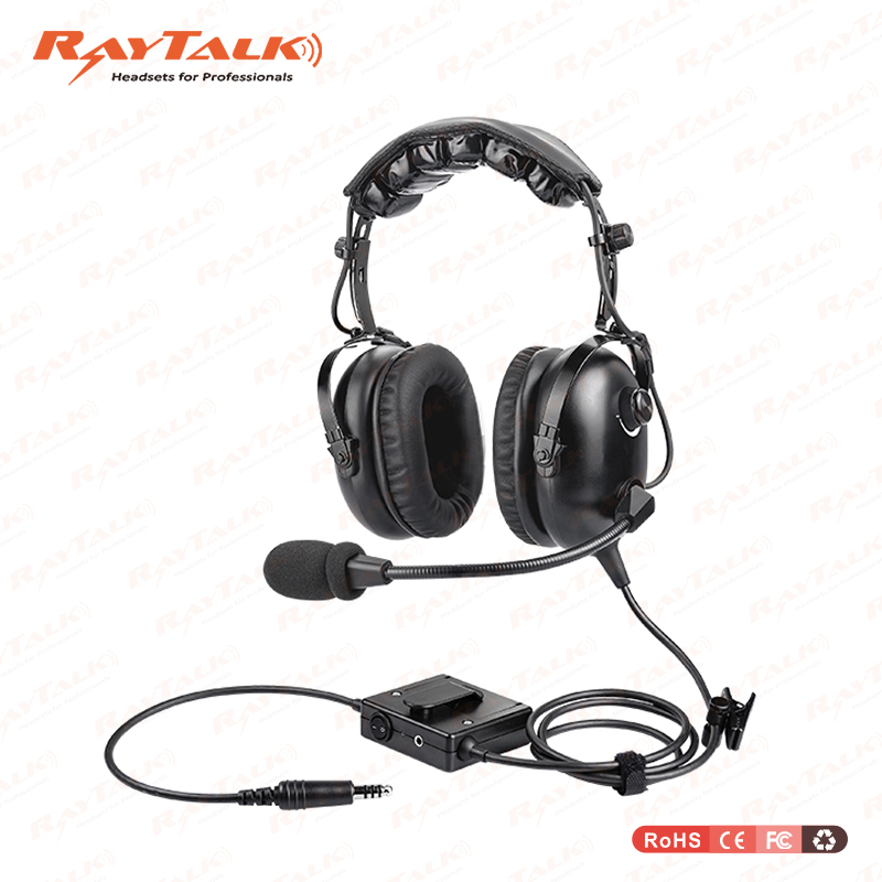 Helicopter Aviation Pilot Headsets with U174/U Plug for General Aircraft