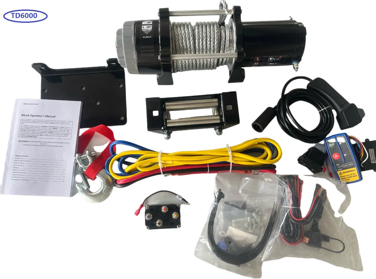 6000lbs 12V Winch for Snow Plow Trucks - Cold Weather Operation Ready