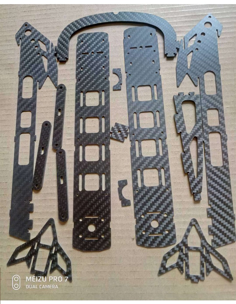 Matte Carbon Fibre Plate Aircraft