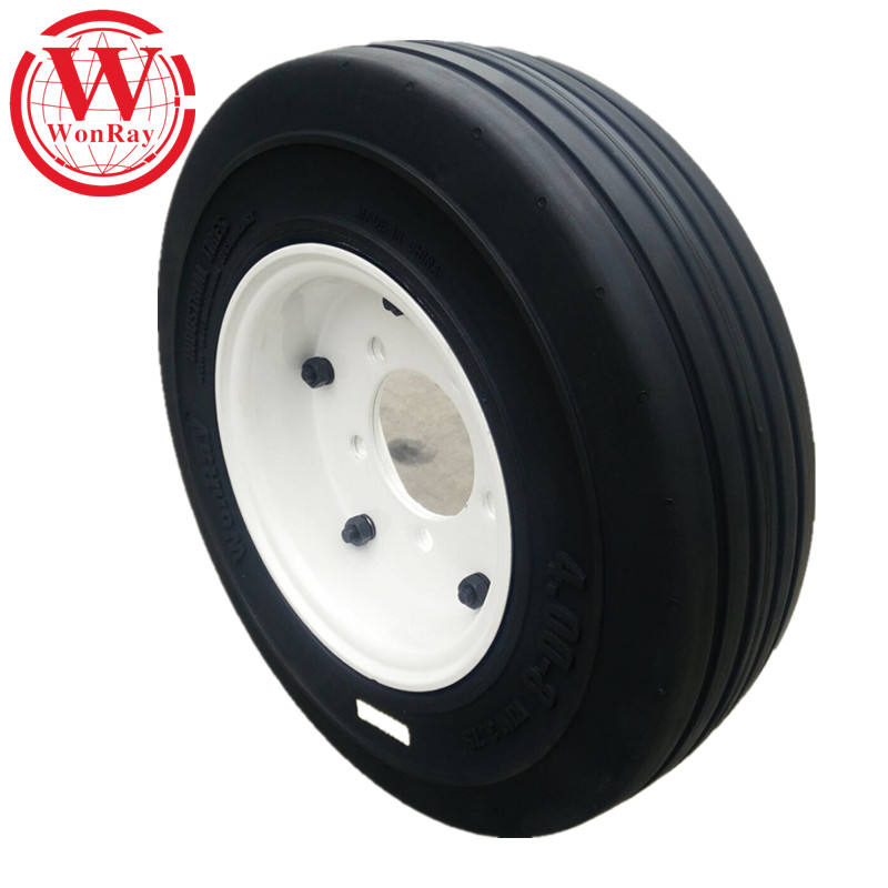 High Quality Aviation Parts Ground Support Equipments Solid Rubber Tire 4.00-8 with Rim