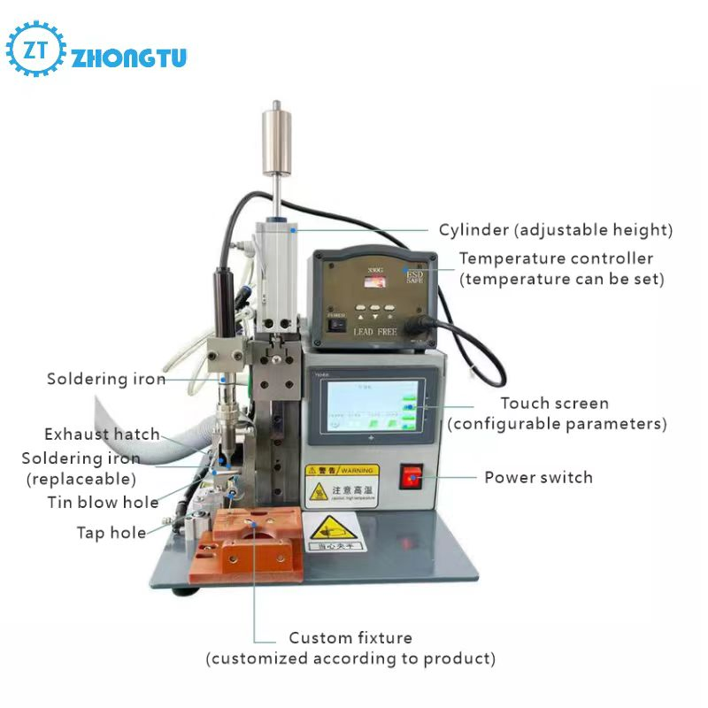 Semi Automatic Aviation Plug Soldering Machine for PCB Board USB Data Cable Signal Line