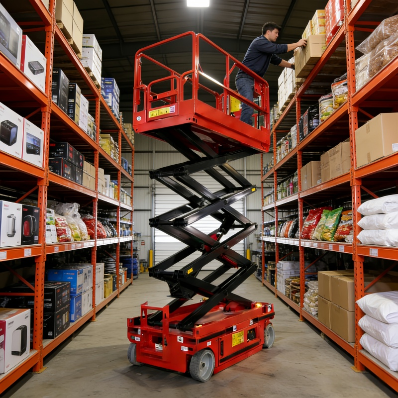 CE Certified Self Moving Scissor Lift for Aircraft Hangar Maintenance