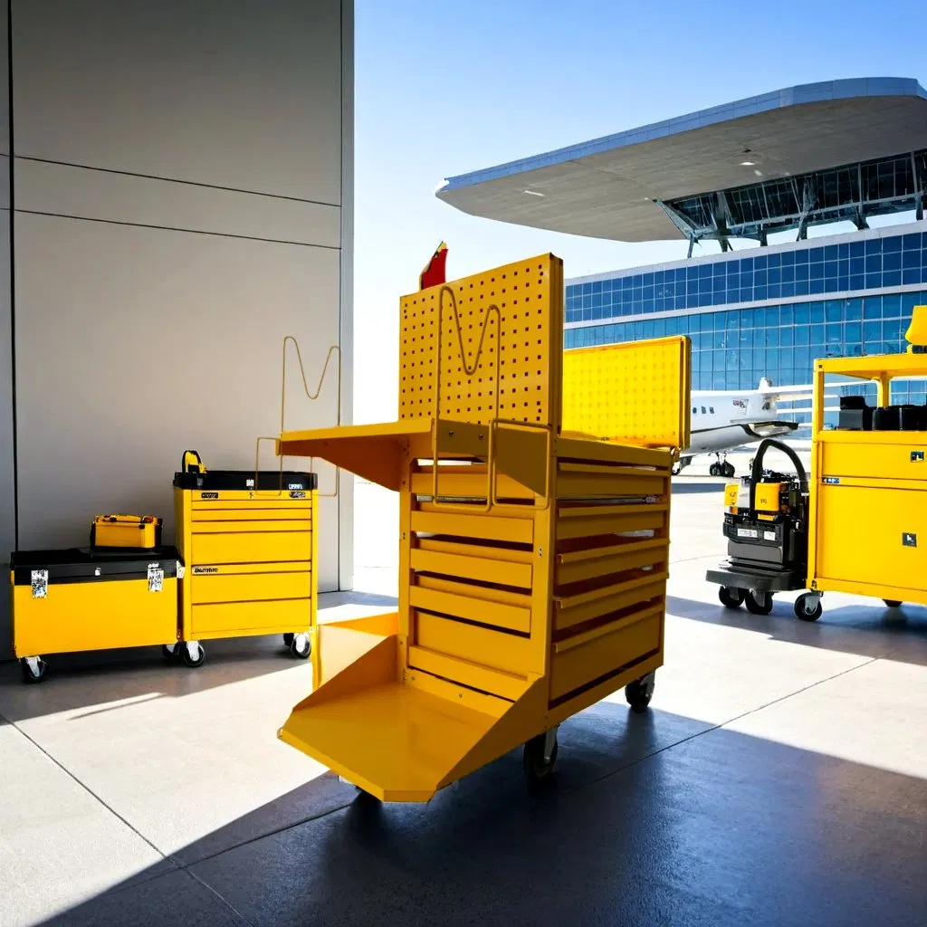 Metal Multi-Functional Aircraft Service and Maintenance Tool Cart