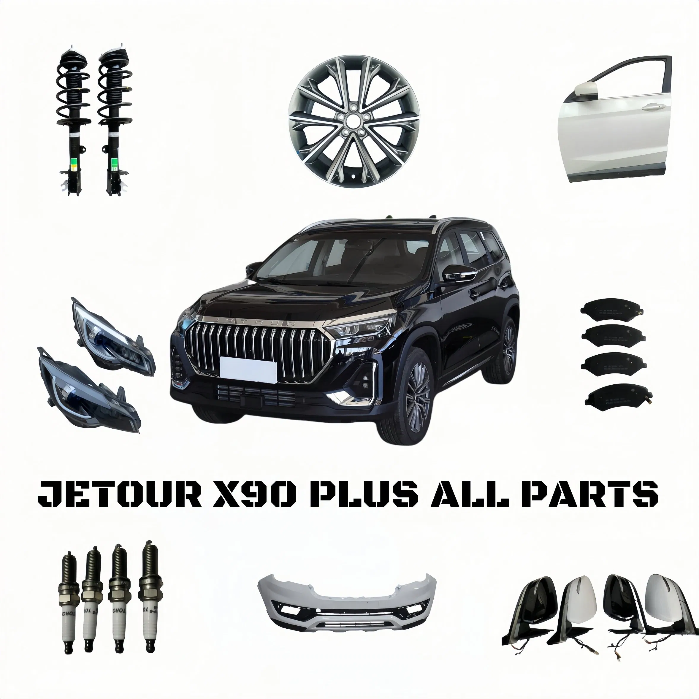 Barra de Proteção Frontal Off-Road Preta em Aço Manganês para Jetour Traveller T2 Fornecedor Atacadista de Peças de Carro Auto Bumper