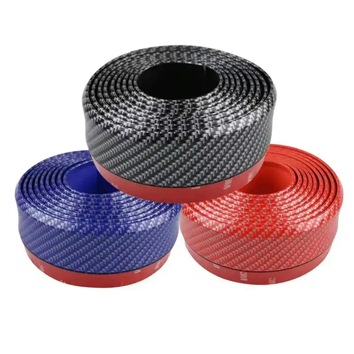 Protetor Universal de Borracha em Fibra de Carbono para Carro, Protetor de Para-choque Frontal