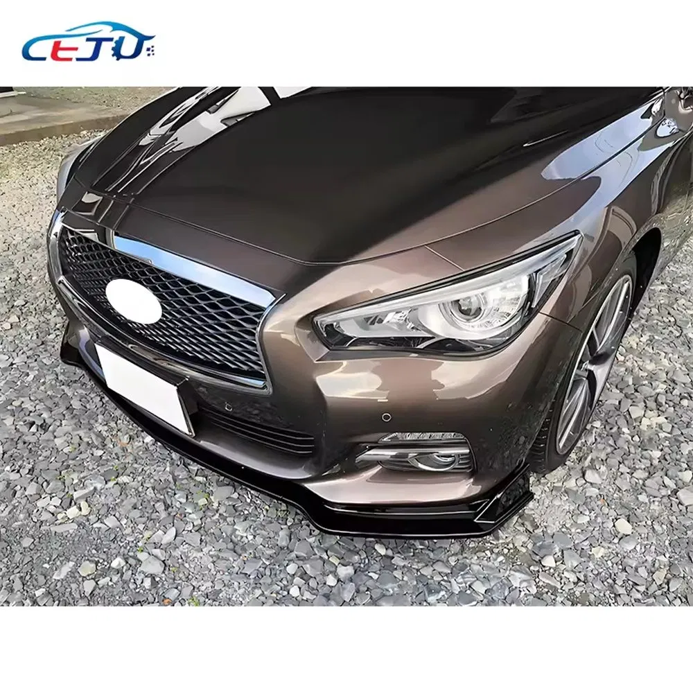 Para-choque Frontal Estilo ABS Preto Brilhante para Nissan Skyline Infiniti Q50s Híbrido Vq35 Vq37 2013-2017