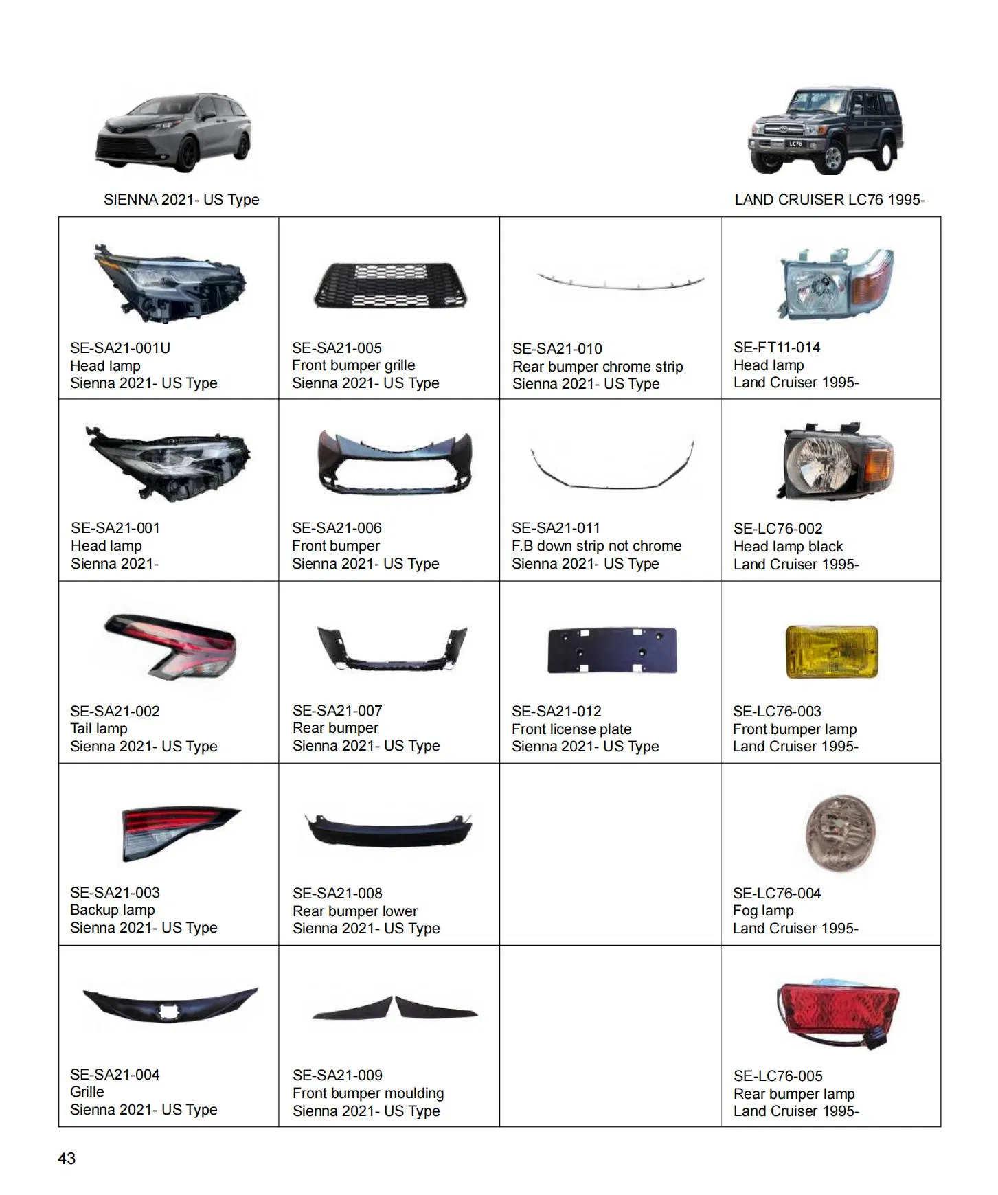 Capa de guincho para para-choque dianteiro de fábrica original de peças automotivas por atacado para 1995-Toyota Land Cruiser LC76