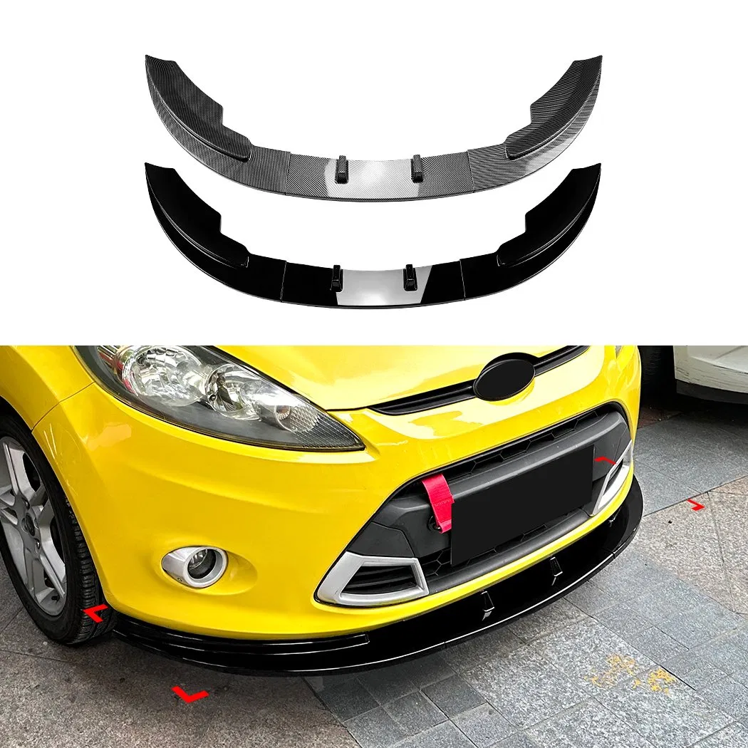 Spoiler de lábio dianteiro Carbon Black para Ford Fiesta Mk7 2008-2012 Acessórios para Carro