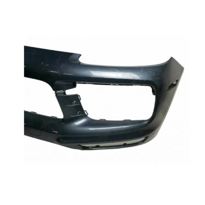 OEM 95850521706 Para-choque dianteiro de aço preto fosco resistente a impactos para off-road com placa de guincho para Porsche Cayenne