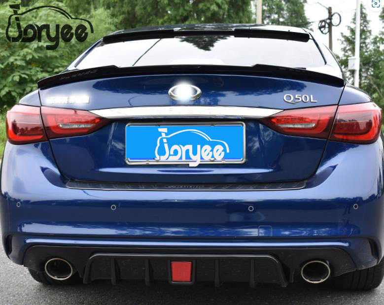 Spoiler Traseiro para Infiniti Q50 Q50s Lábios de Porta-Malas em Fibra de Carbono ABS 2014-2022 Para-choque de Carro Acessório de Tuning