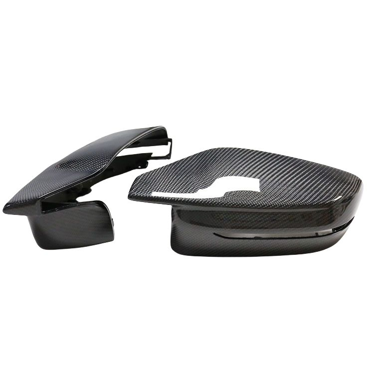 Adequado para BMW, capas de espelho em fibra de carbono, novas capas de espelho para para-choque