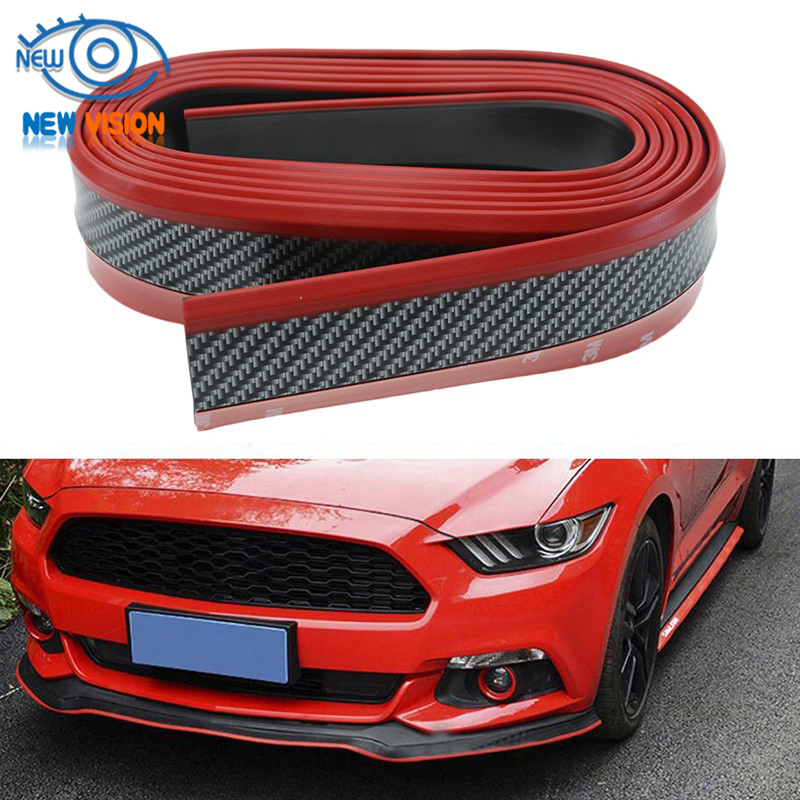 Kit de Protetor de Lábio para Para-choque Frontal de Carro 2.5m Protetor de Borracha Car Samurai para Todos os Carros