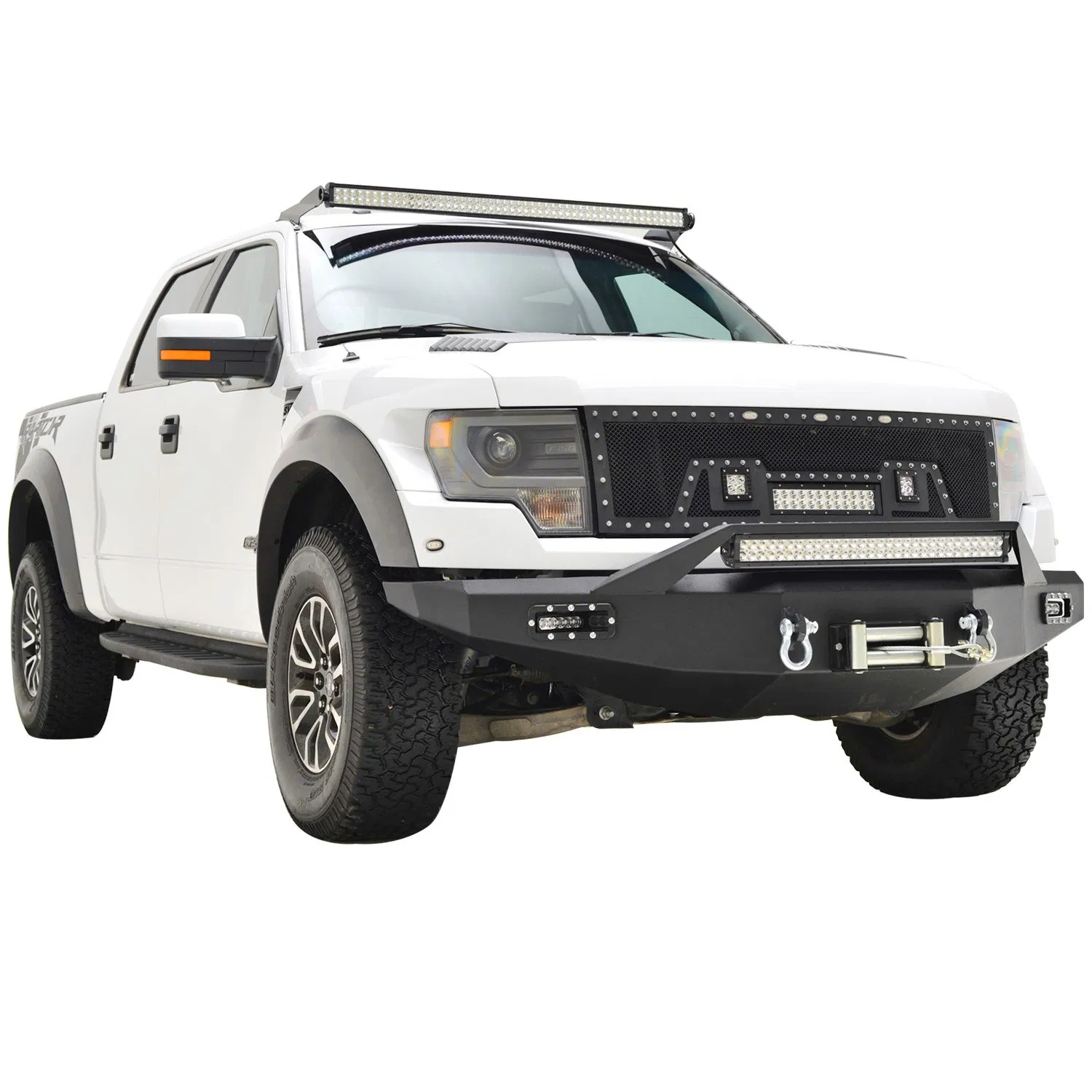 Venda Quente Parachoque Frontal Pesado para Off-Road com Luzes LED para Ford F-150 Svt Raptor de 10-15