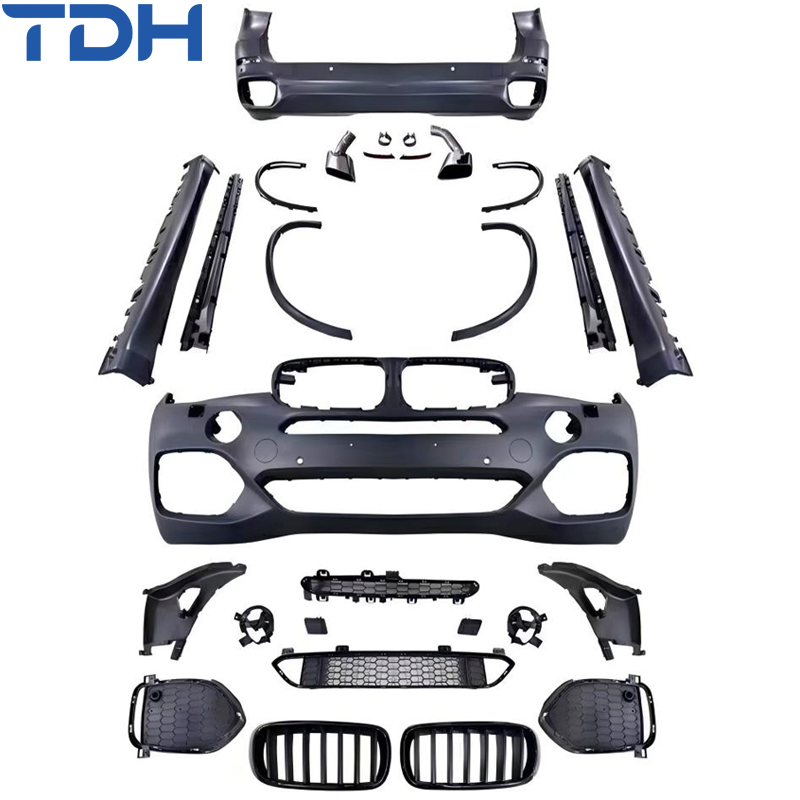 Venda Quente de Para-choque de Carro para 2013-2018 BMW X5 F15 Facelift para Para-choque Frontal M-Tech, Para-choque Traseiro com Saias Laterais