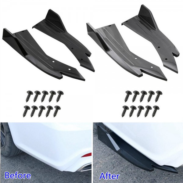 Epman 10sets/Carton Protetor Universal de Fibra de Carbono ABS para Spoiler de Parachoque Traseiro, Faixa de Lateral, Protetor Antirrisco Epcy2248-10t
