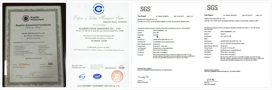 Certificado do Processo de Fabricação de Peças de Plástico