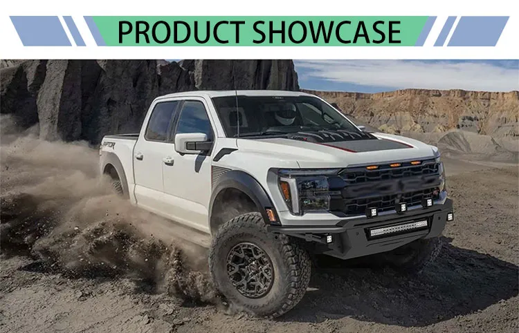 Bumper Frontal de Aço Anticolisão Robusto para Off-Road para Ford Raptor F150