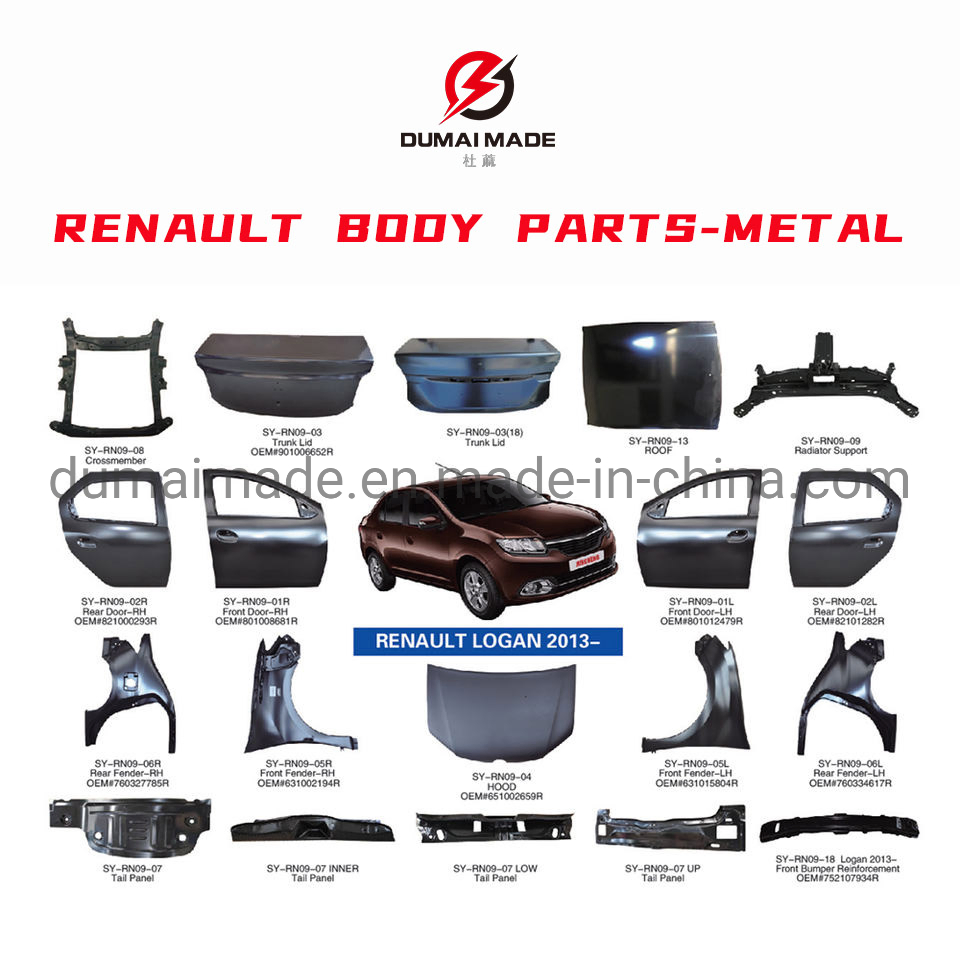 Kits de Carroceria Renault de OEM 620220063r Para-choque Dianteiro e 850220639r Para-choque Traseiro Capa Traseira como Peças de Reposição para Carros