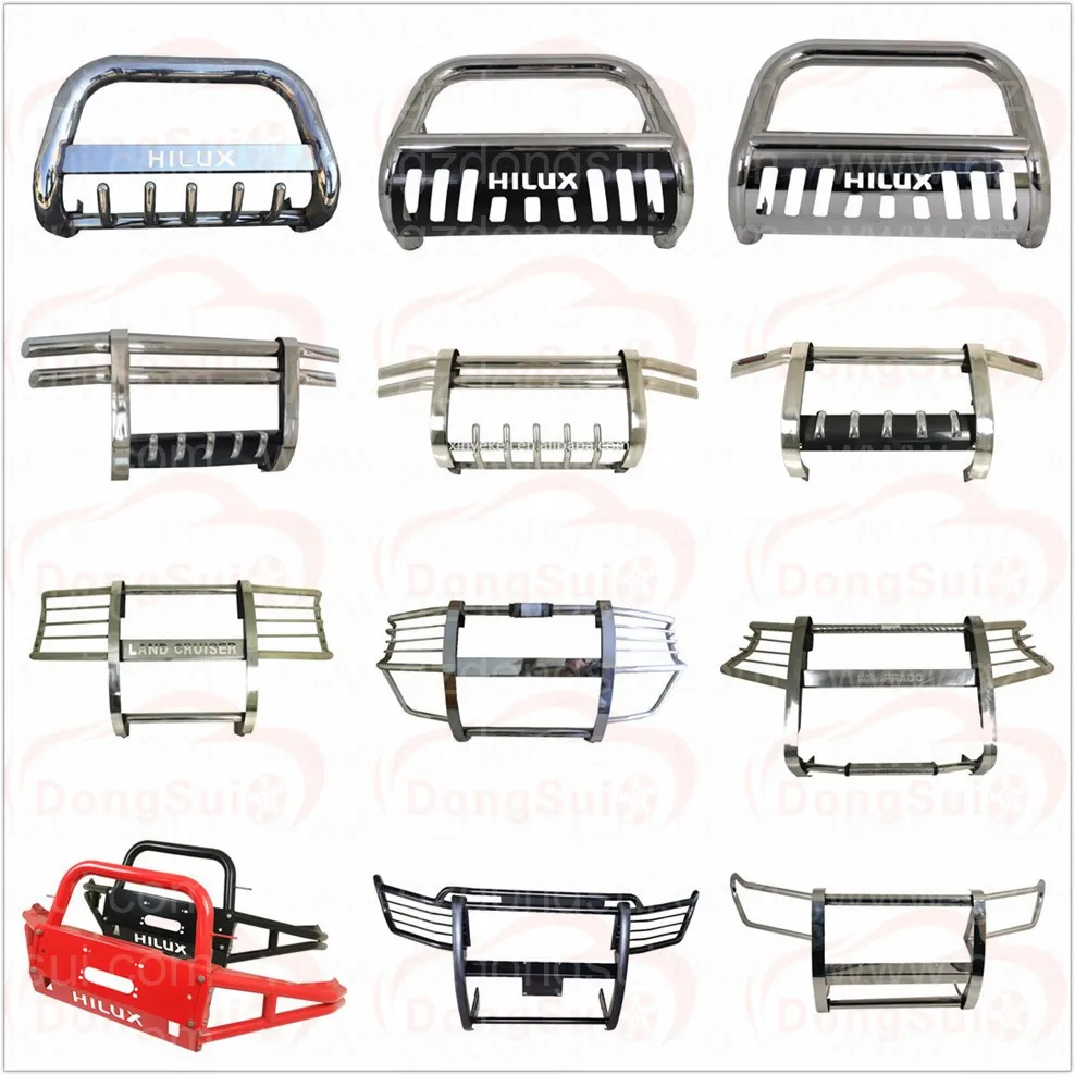 Acessórios de Carro em Aço Inoxidável para o Para-choque Dianteiro Barra de Proteção para Toyota Hilux Revo Rocco