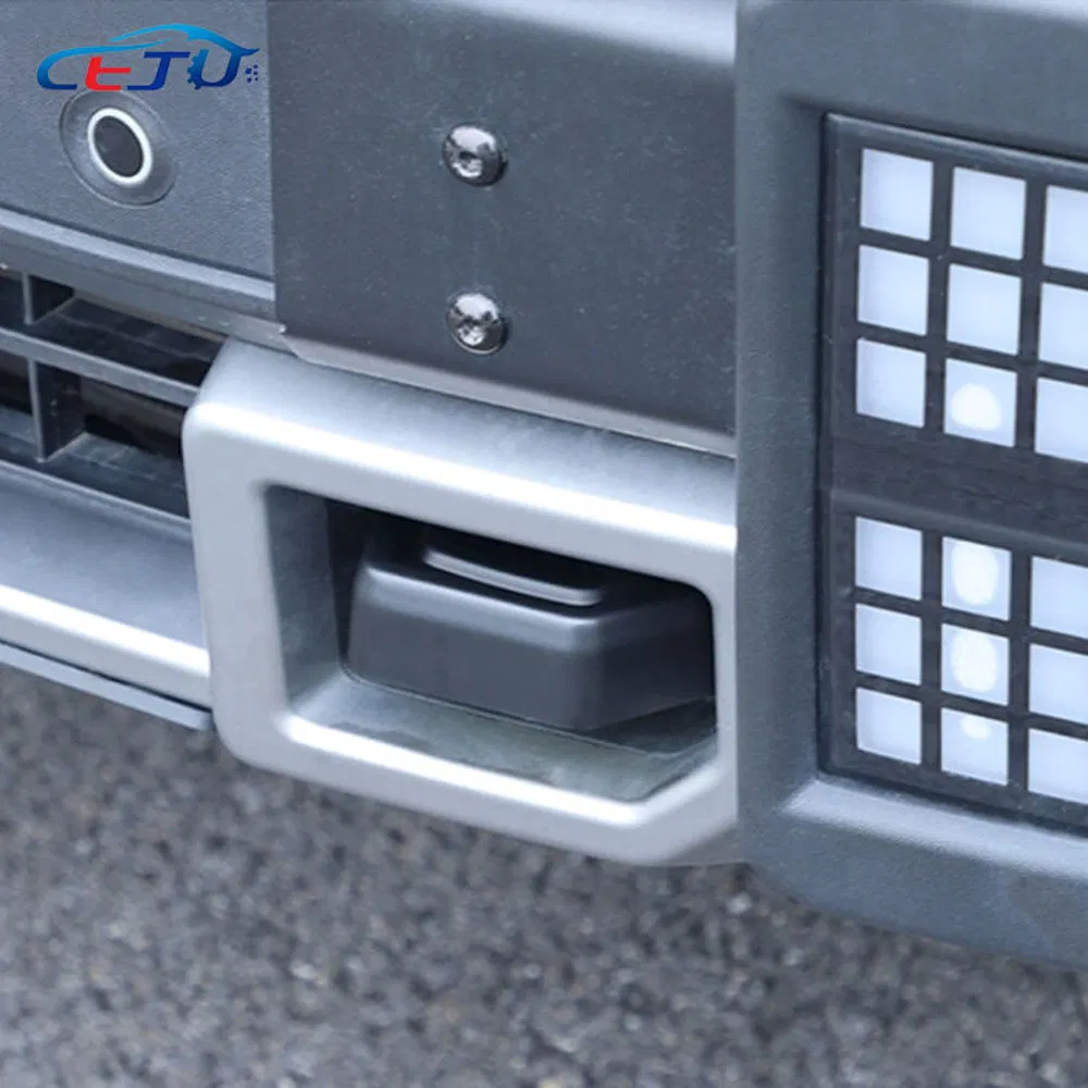 Capa de Gancho de Reboque do Para-choque Frontal Preto em Plástico ABS para Jetour Traveler T2 2023-2025