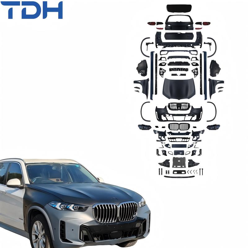 Peça de Carro Modificada Bumper de PP para 2014-2018 BMW X5 F15 Facelift para 2024 G05 Bumper M-Tech Lci com Capô de Alumínio